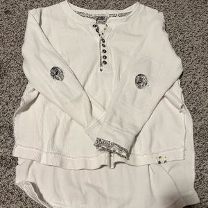 free people waffle sweater